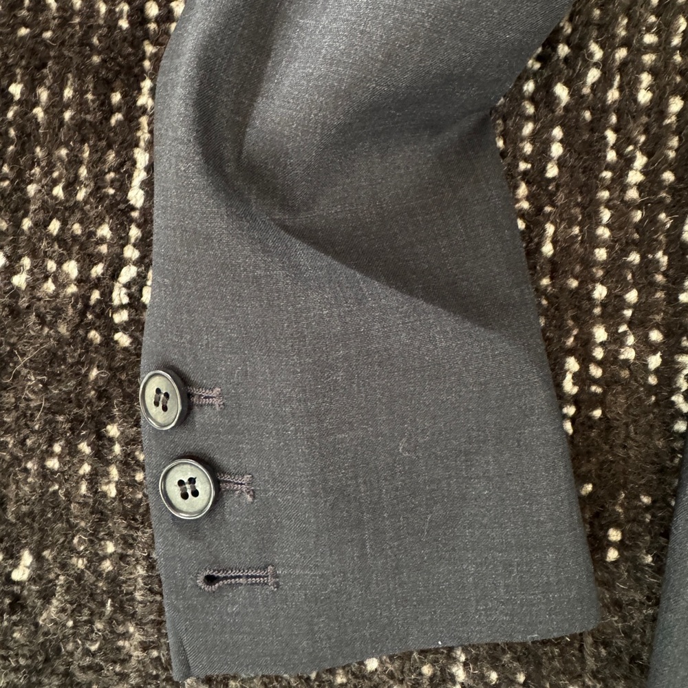 Theory Single Button Notch Lapel Blazer Dark Blue… - image 6